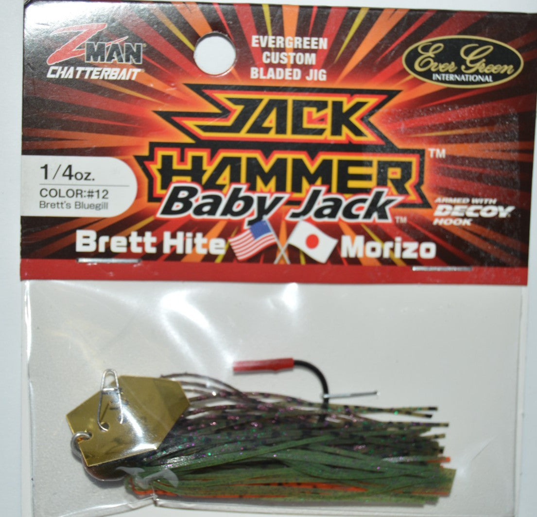 Baby Jack Hammer Chatterbait 1/4oz Bladed Jig for Fishing - Bluegill