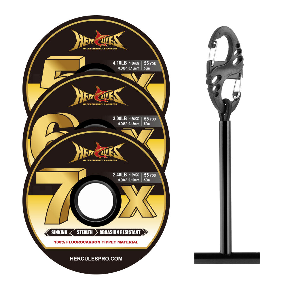 Fly Fishing Tippet Line Fluorocarbon & Nylon Spools - Multiple Sizes