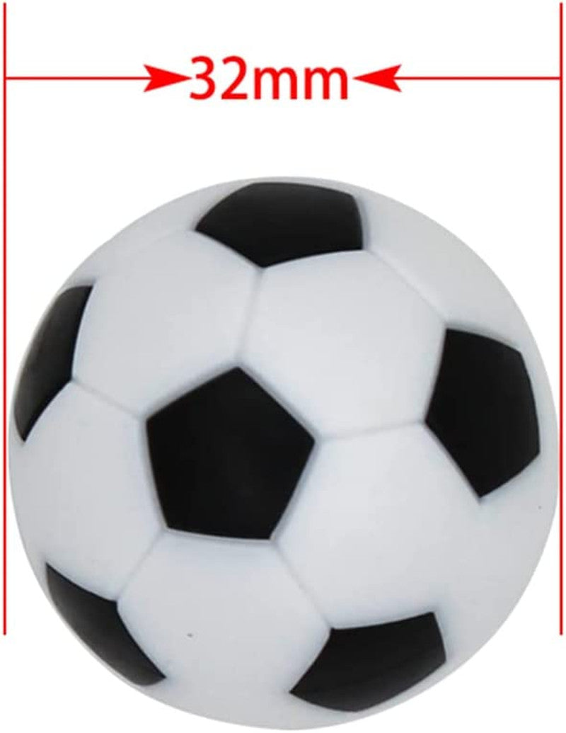 32mm Foosball Balls - 16 Pcs Official Mini Table Footballs, Black & White