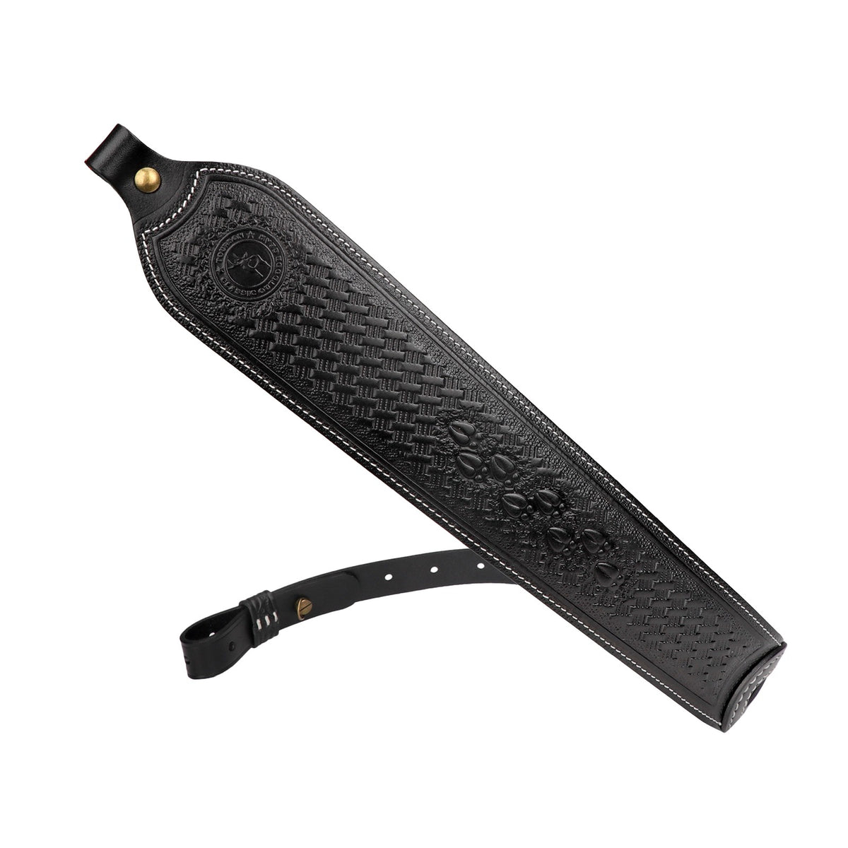 Adjustable Leather Rifle Sling with Non-Slip Backing & Thumb Hole - Hunting Accessory
