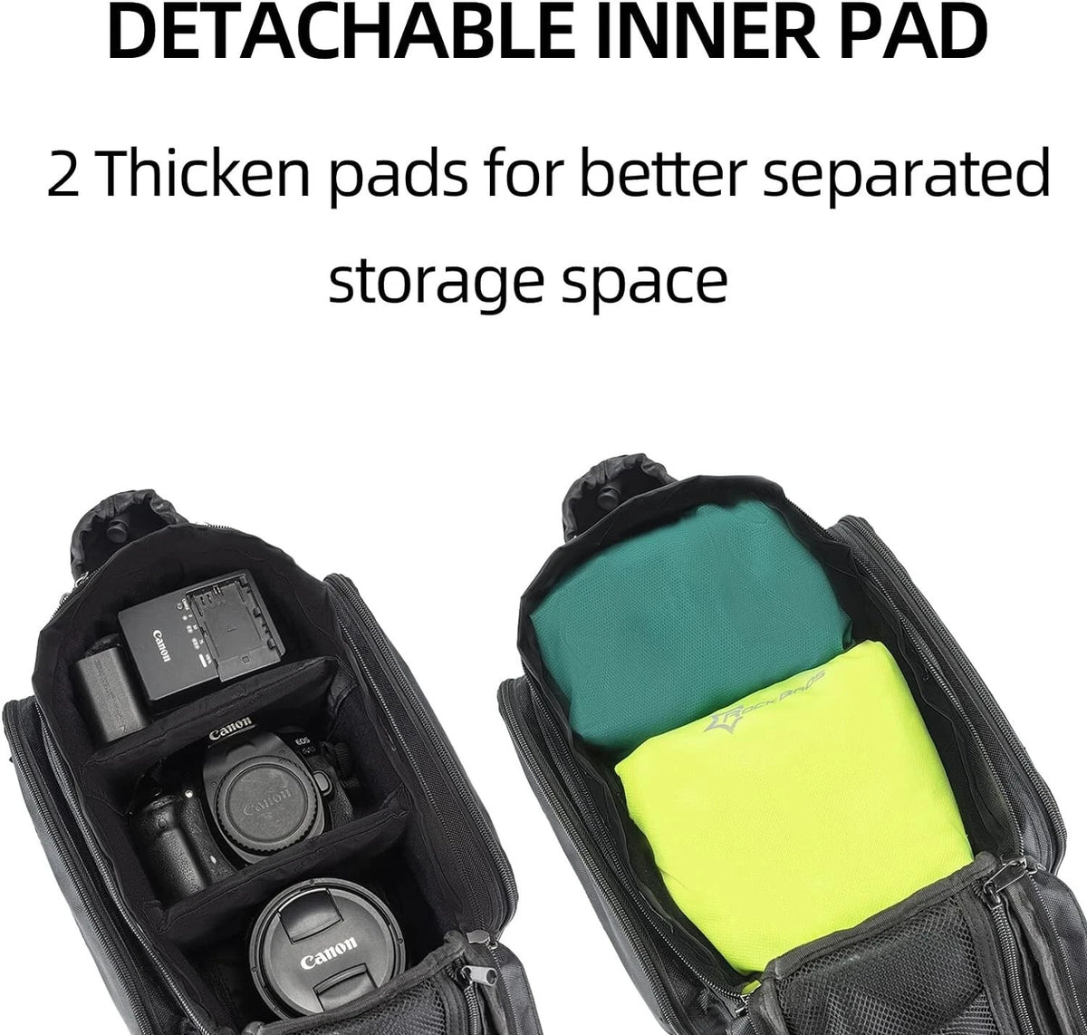 Bike Trunk Bag 13-25L Waterproof Bicycle Rear Rack Luggage Carrier with Raincover