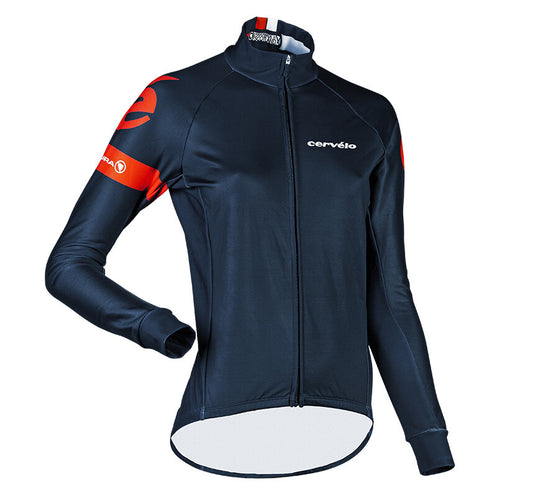 Women's Cycling Jacket Windproof Insulated Race Fit Navy