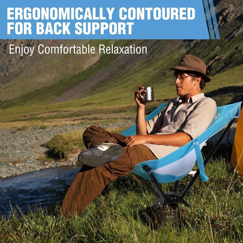 Portable Folding Camping Chair Lightweight Outdoor Seat for Beach Hiking 2-Pack