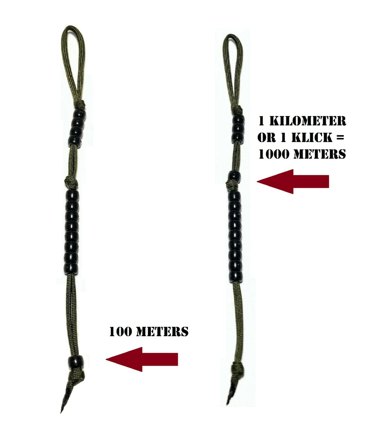 US Military Tactical Pace Count Beads for Land Navigation and Hiking