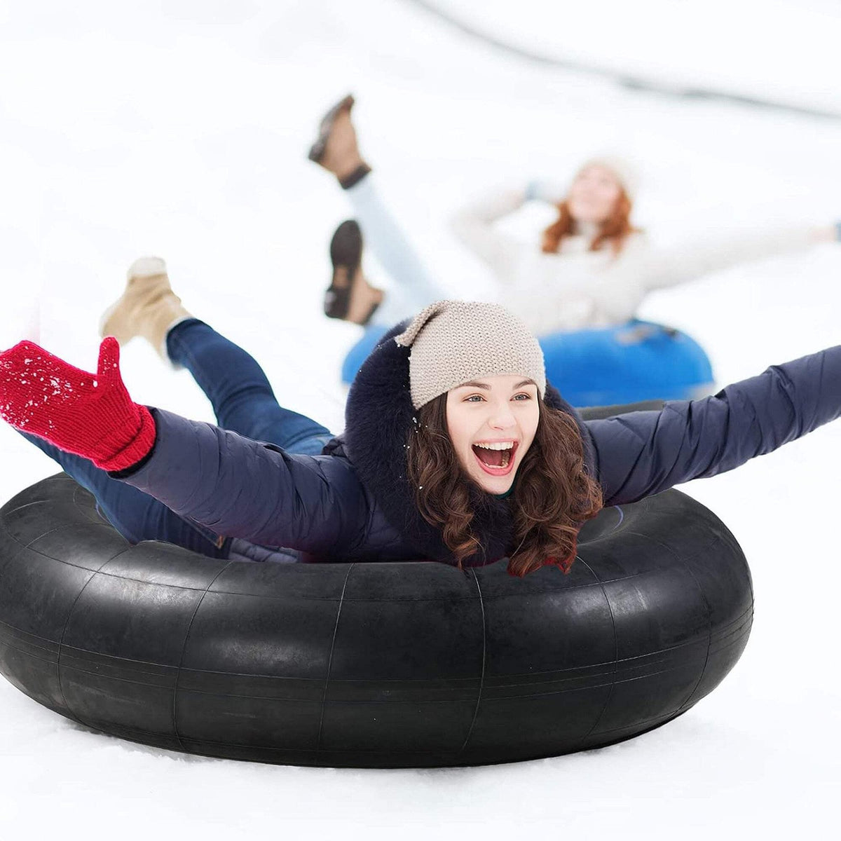 44-Inch Heavy Duty Rubber Innertubes for Sledding, Water & Snow Tubing