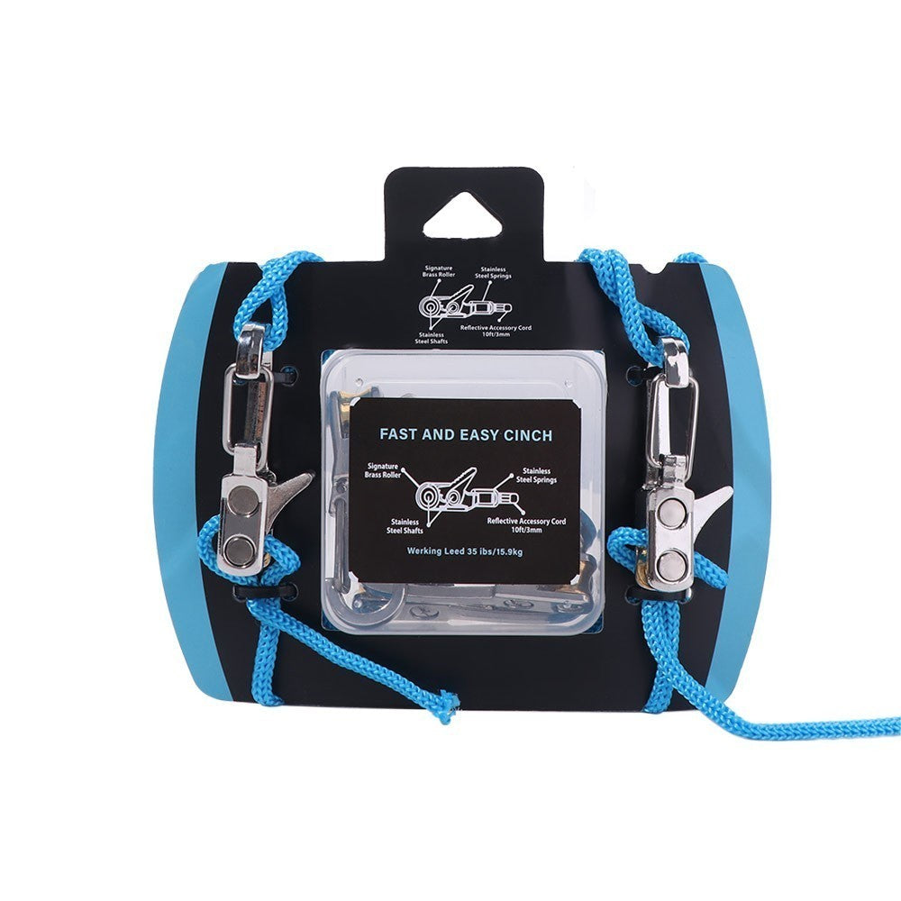 Rope Rollers 6 Pack with Paracord Tensioner & Locking Buckle - Cord & Rope Tighteners