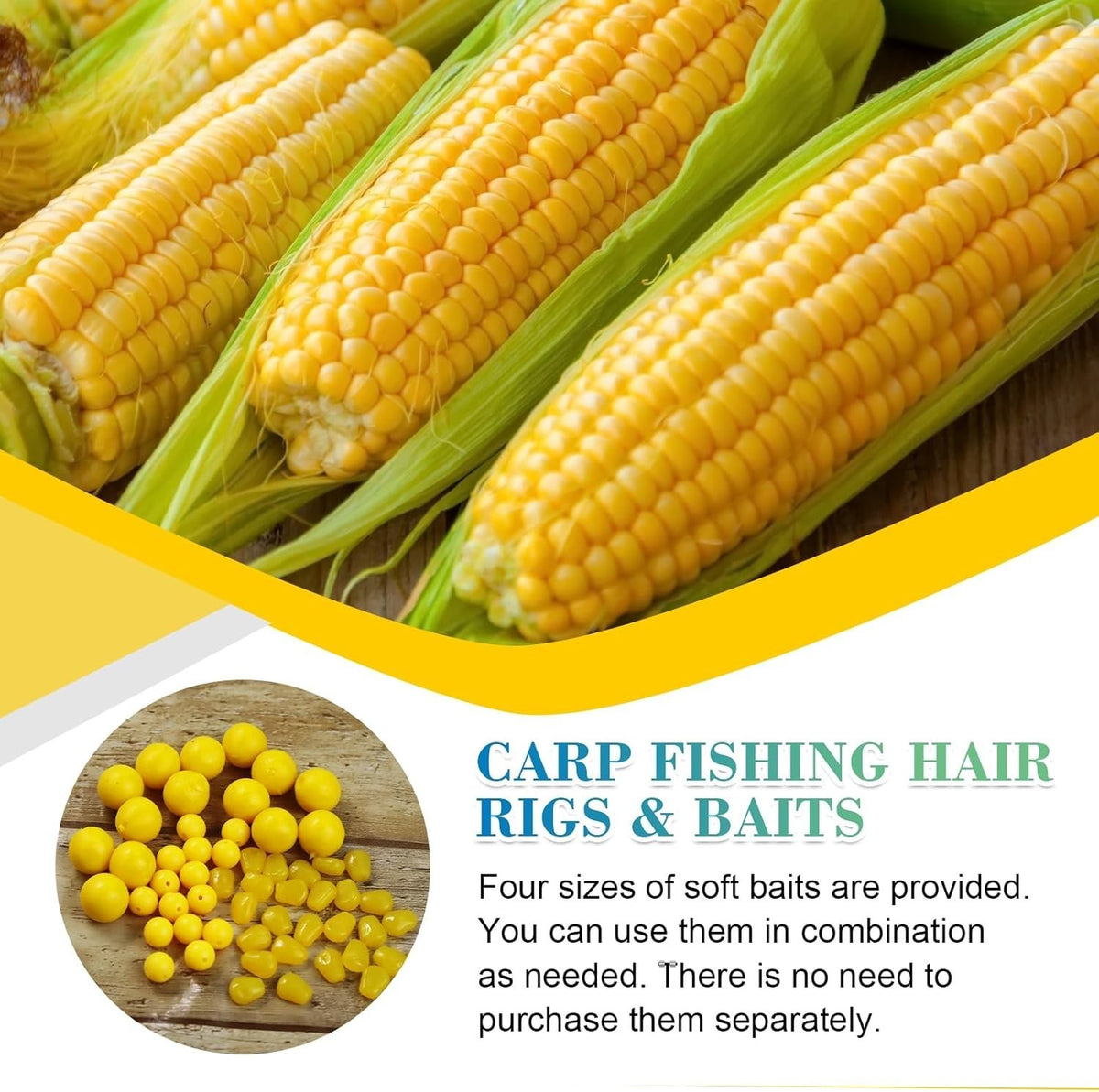 Carp Hair Rig Kit with Hooks, Bait & Accessories - All Sizes Included