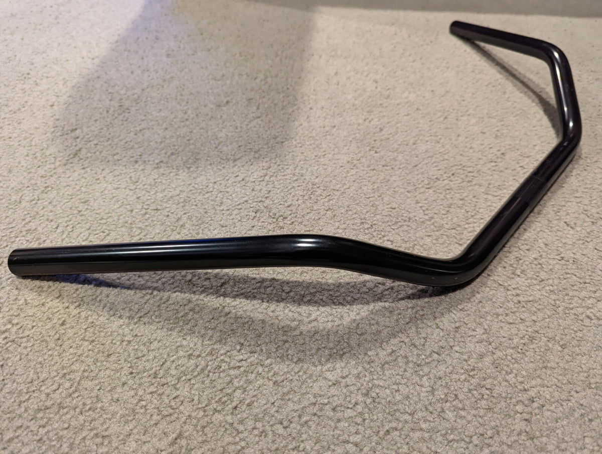 Black Beach Cruiser Handle Bars 22.2mm - 10 Inch Pullback Vintage Style