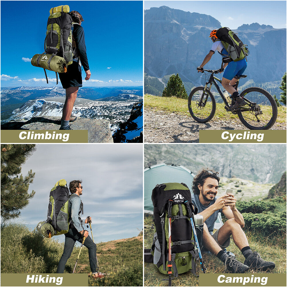 Large Capacity Waterproof Military Backpack for Hiking and Camping
