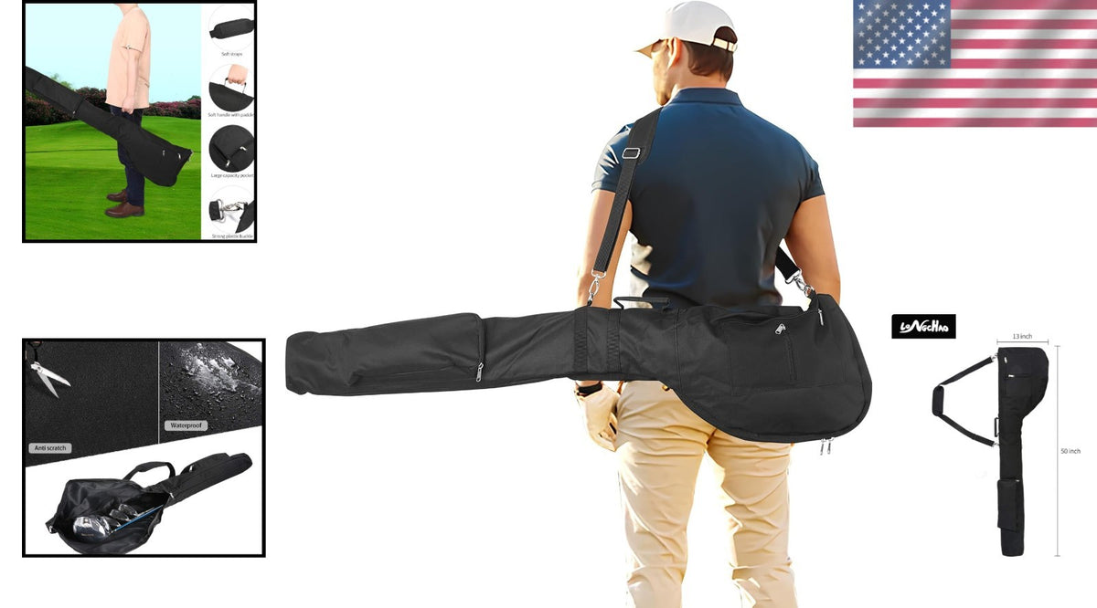 Lightweight Portable Golf Bag for 6-8 Clubs & Accessories - Travel Friendly
