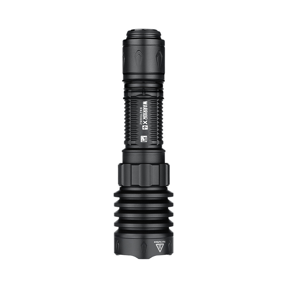 Rechargeable Tactical Flashlight with Holster - 2600 Lumens, USB-C, Black