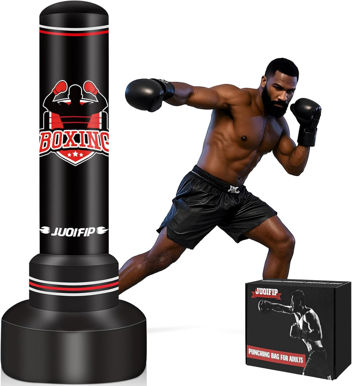 Heavy Freestanding Punching Bag for Adults and Teens - 70 Inch Stand-Up Boxing Bag