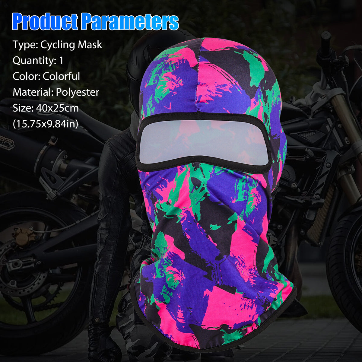 High Elasticity UV Protection Breathable Face Mask for Outdoor Activities