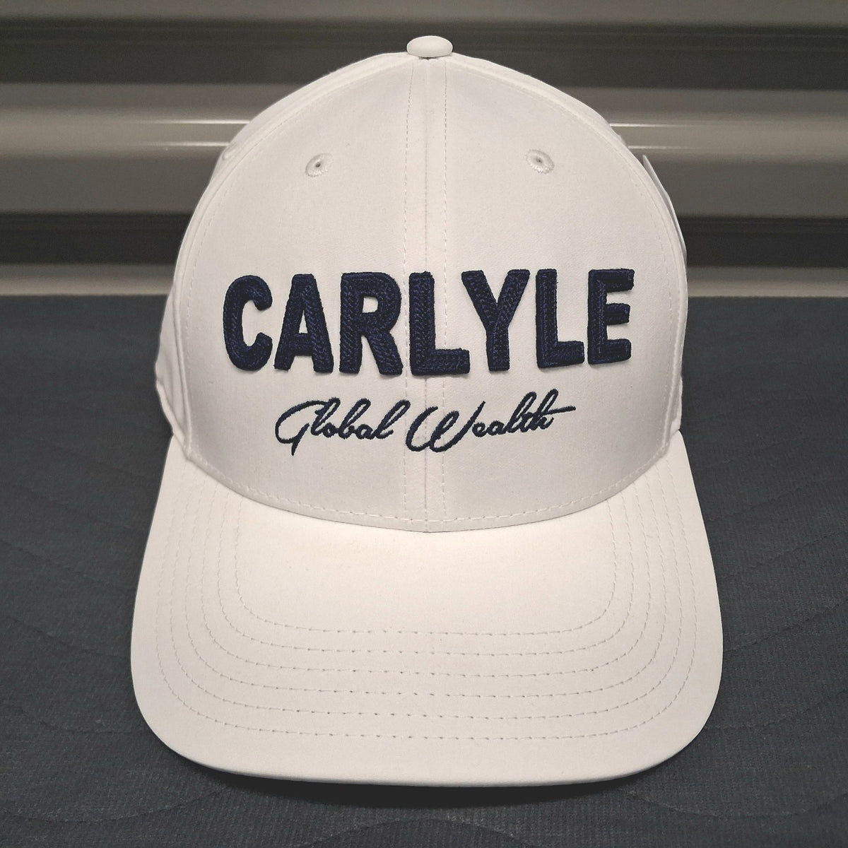 Performance Golf Hat with Embroidery - White Snapback Cap for Men & Women