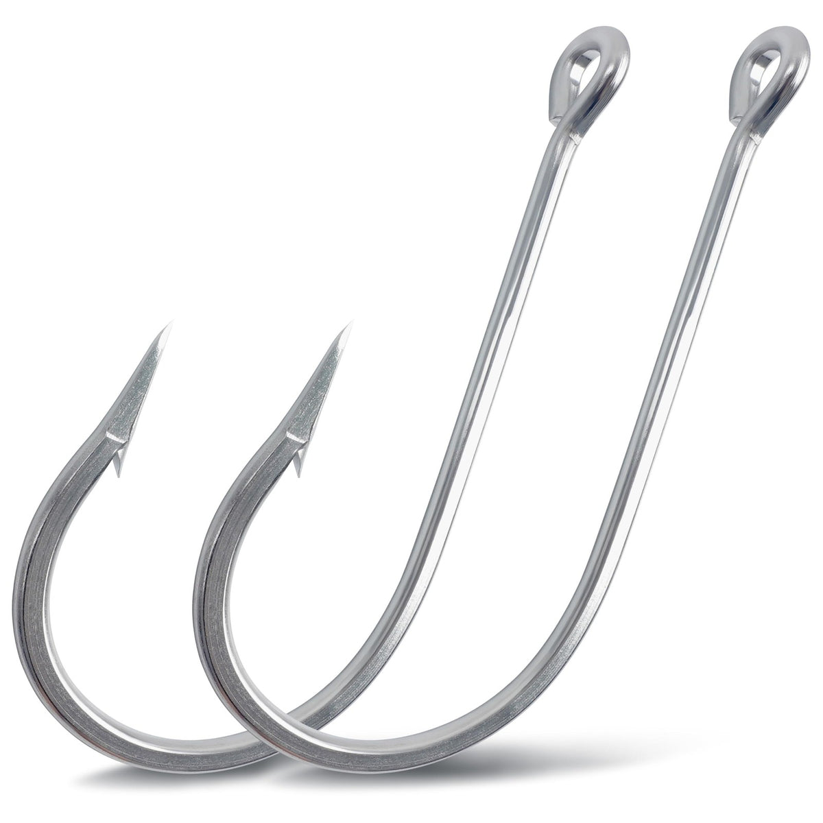 Big Game Stainless Steel Shark and Alligator Hooks - Saltwater Fishing Tackle Set