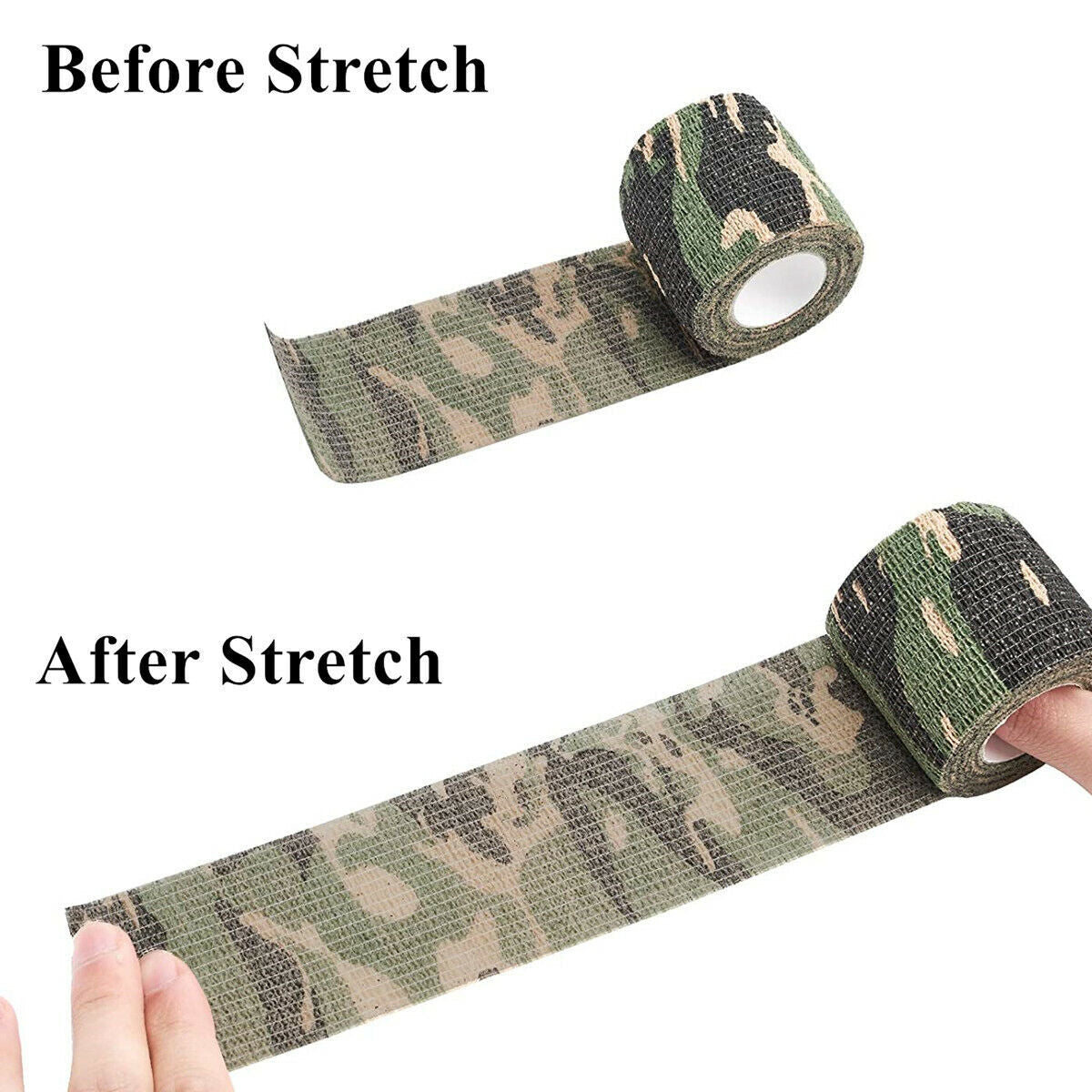 Camouflage Tape 8 Pack - Hunting Stealth Wrap for Rifle & Equipment
