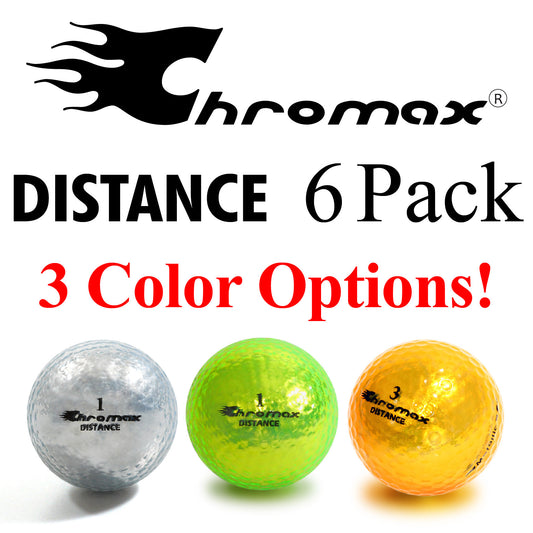 High Visibility Colored Golf Balls 6 Pack - Distance Performance for All Skill Levels