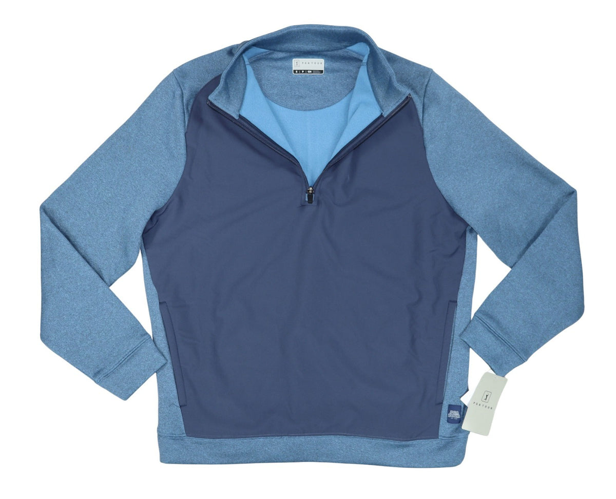 Men's Thermal Golf Jacket 1/4 Zip Softshell Pullover with Pockets