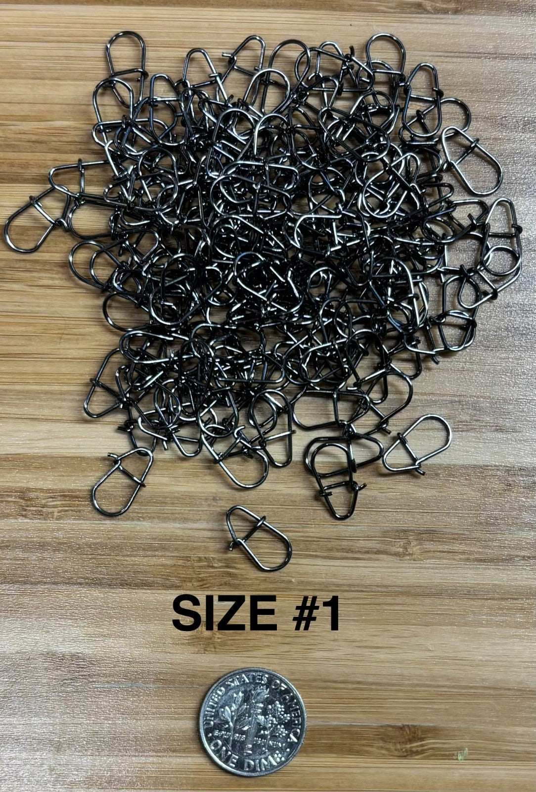Stainless Steel Fishing Snaps 100 Pack - Heavy-Duty Tackle Clips for Anglers