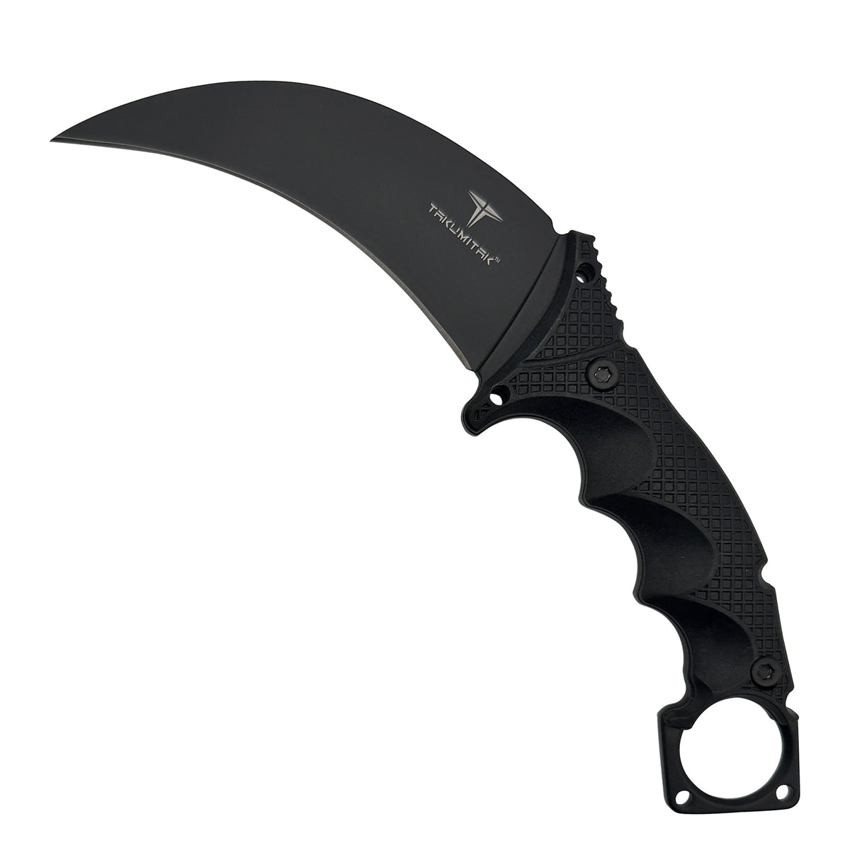 9-Inch Full Tang Tactical Karambit Knife with MOLLE Webbing Clip and Extra Handle