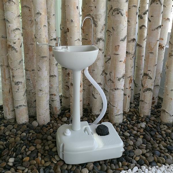 Portable Toilet with Sink and Hand Washing Station - Camping WC 20L Flush
