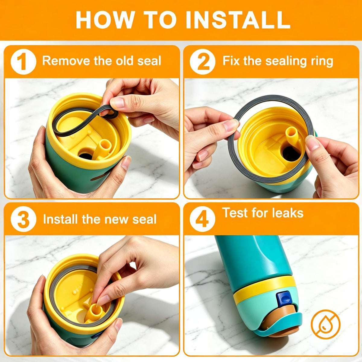 Replacement Silicone Seal Ring for Owala FreeSip Bottles 5-Pack