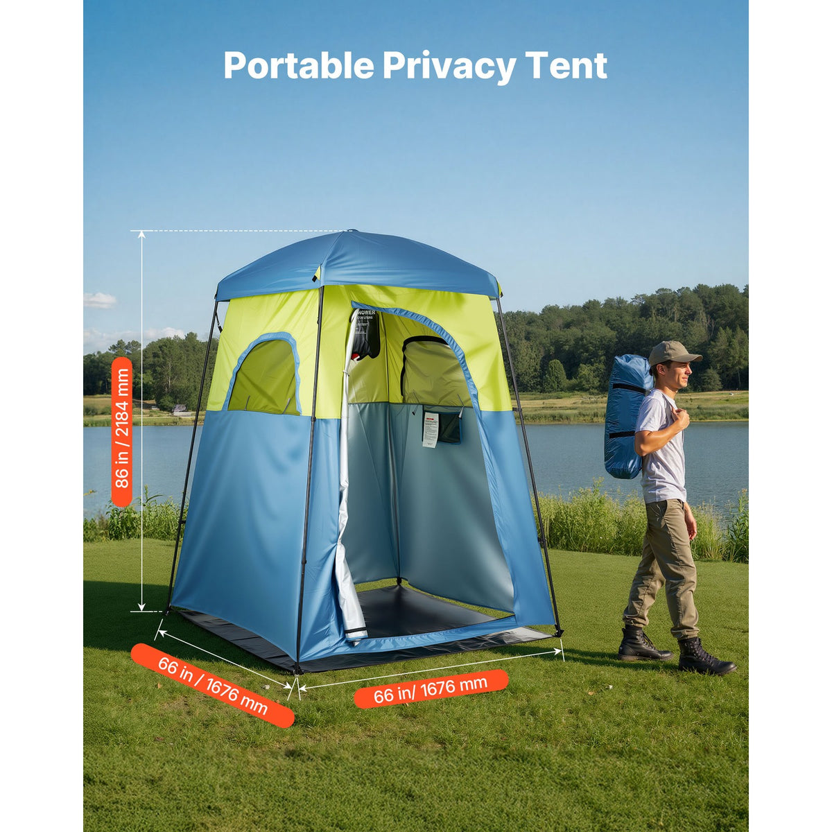 Portable Privacy Shower Tent for Camping and Outdoors