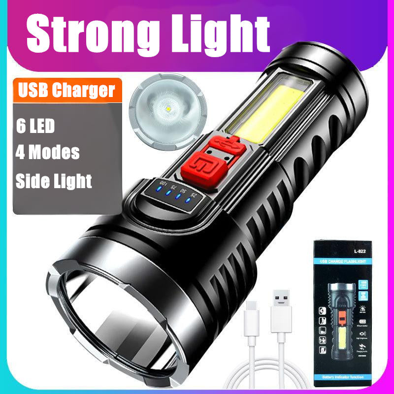 Rechargeable LED Tactical Flashlight 350000000 Lumens with 4 Modes