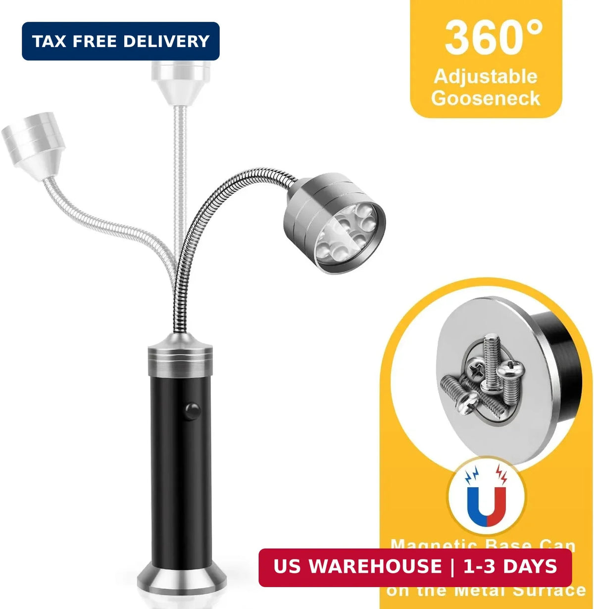 Magnetic Base LED Grill Light - Super Bright 360° BBQ Lighting