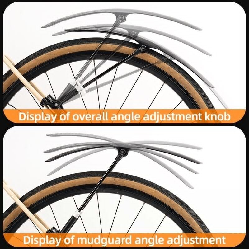 Universal Bike Fenders Front & Rear - Adjustable Mud Guards for 700C Bikes