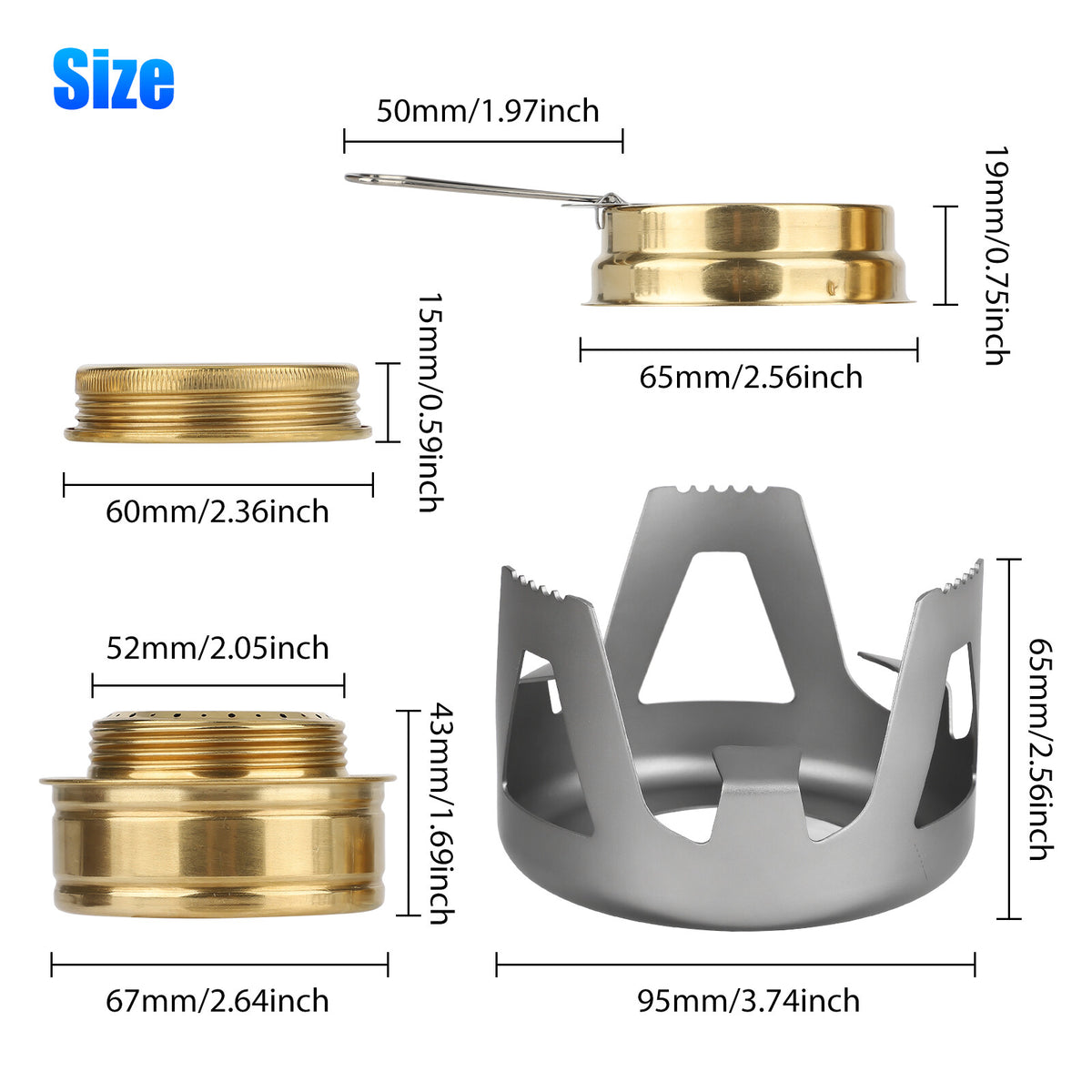 Portable Alcohol Camping Stove Burner for Backpacking Hiking Cooking