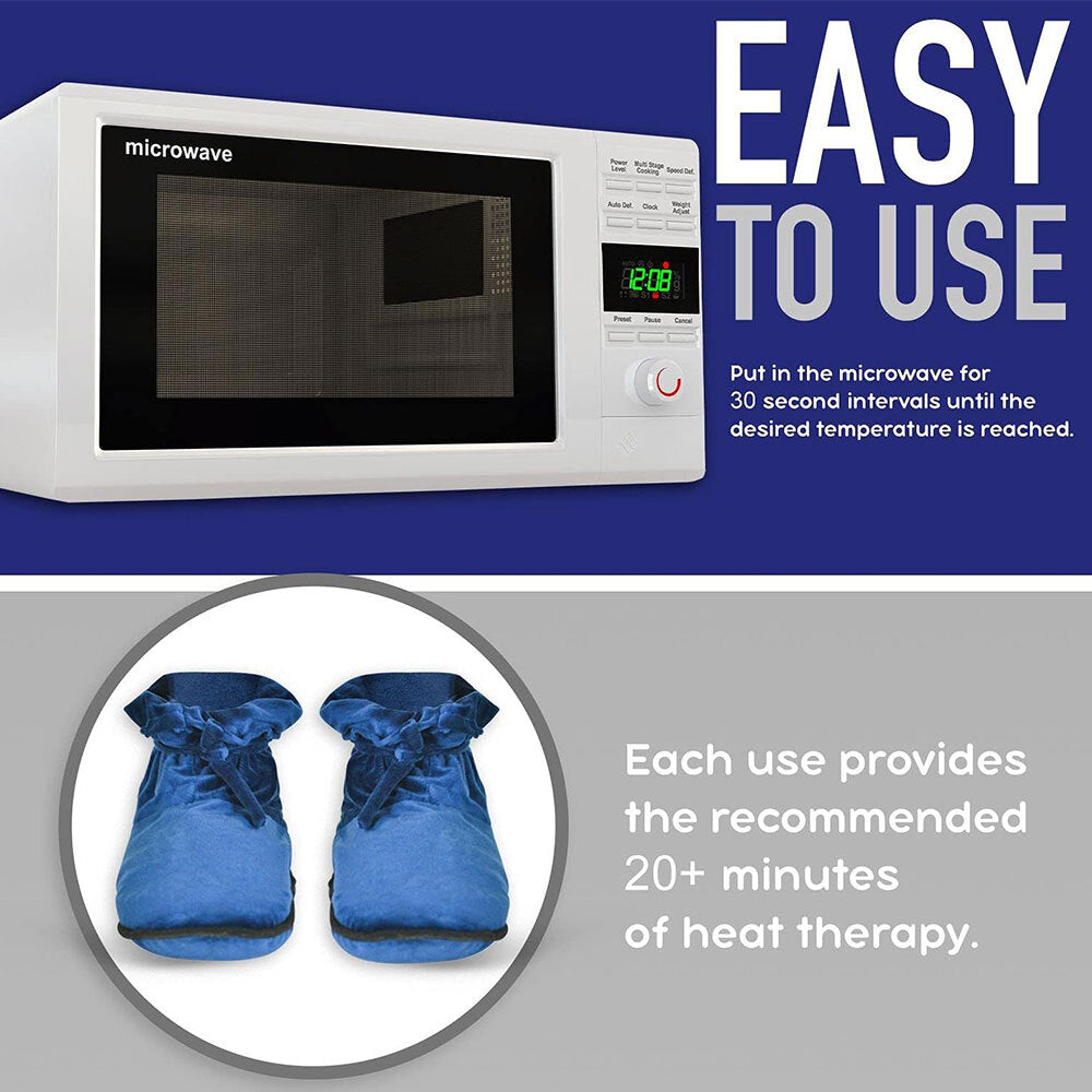 Microwaveable Heated Slippers for Men Women Pain Relief Foot Warmers
