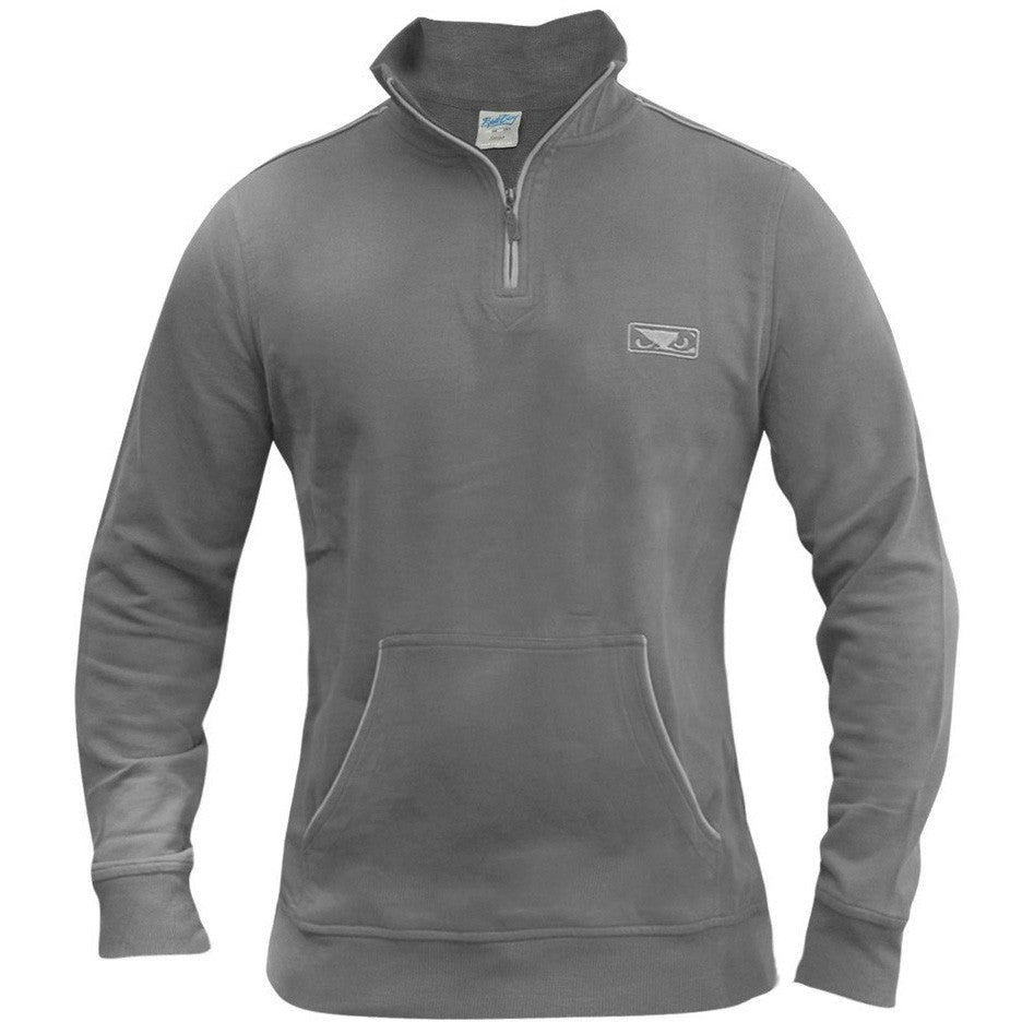 Bad Boy Quarter Zip Pullover - Gray, Size XL