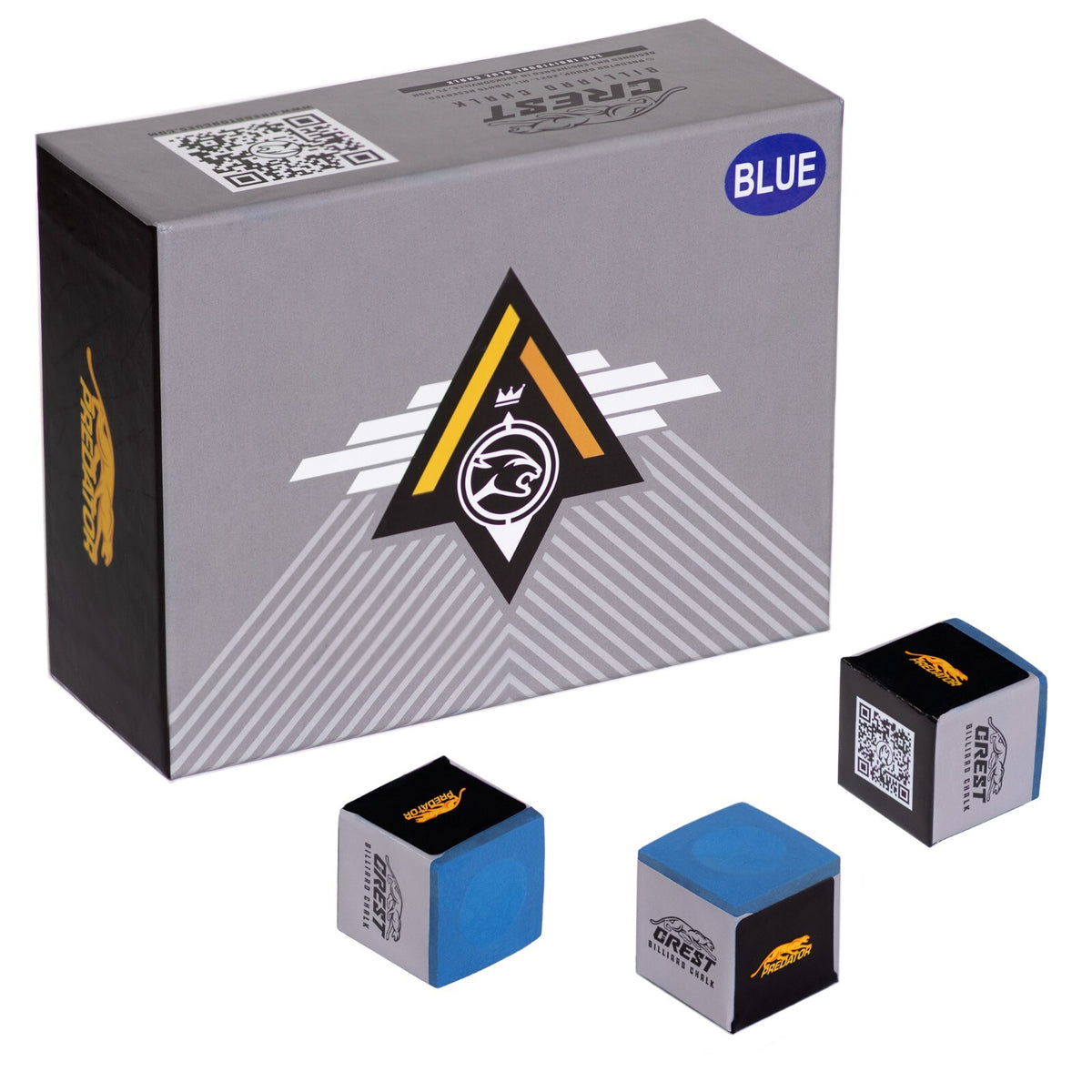 Predator Crest Pool Cue Chalk 144-count Blue