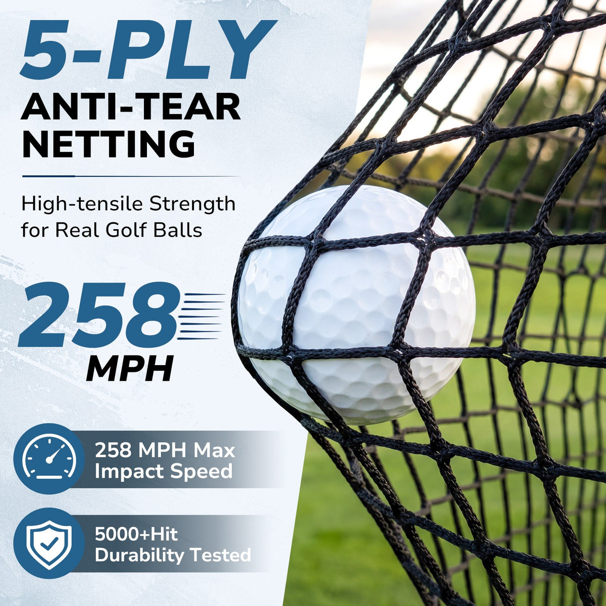 Heavy-Duty 10x7.5ft Golf Practice Net with Target Cloth & Ball Collection