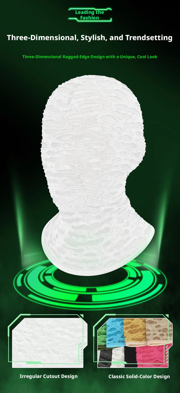 Full Face Breathable UV Protection Mask for Sun & Halloween