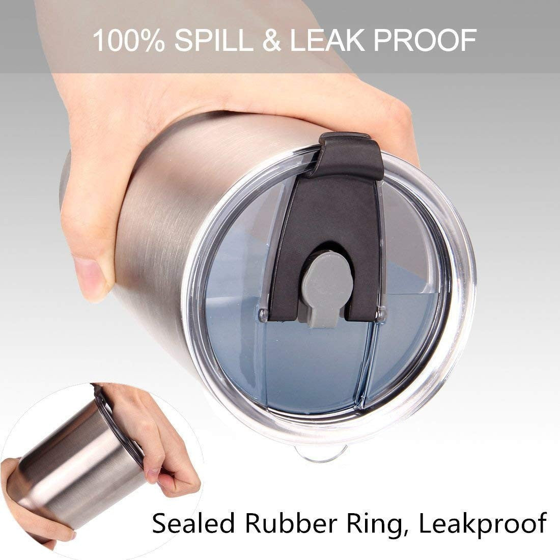 20 oz Stainless Steel Tumbler Replacement Flip Lid with Straw Hole