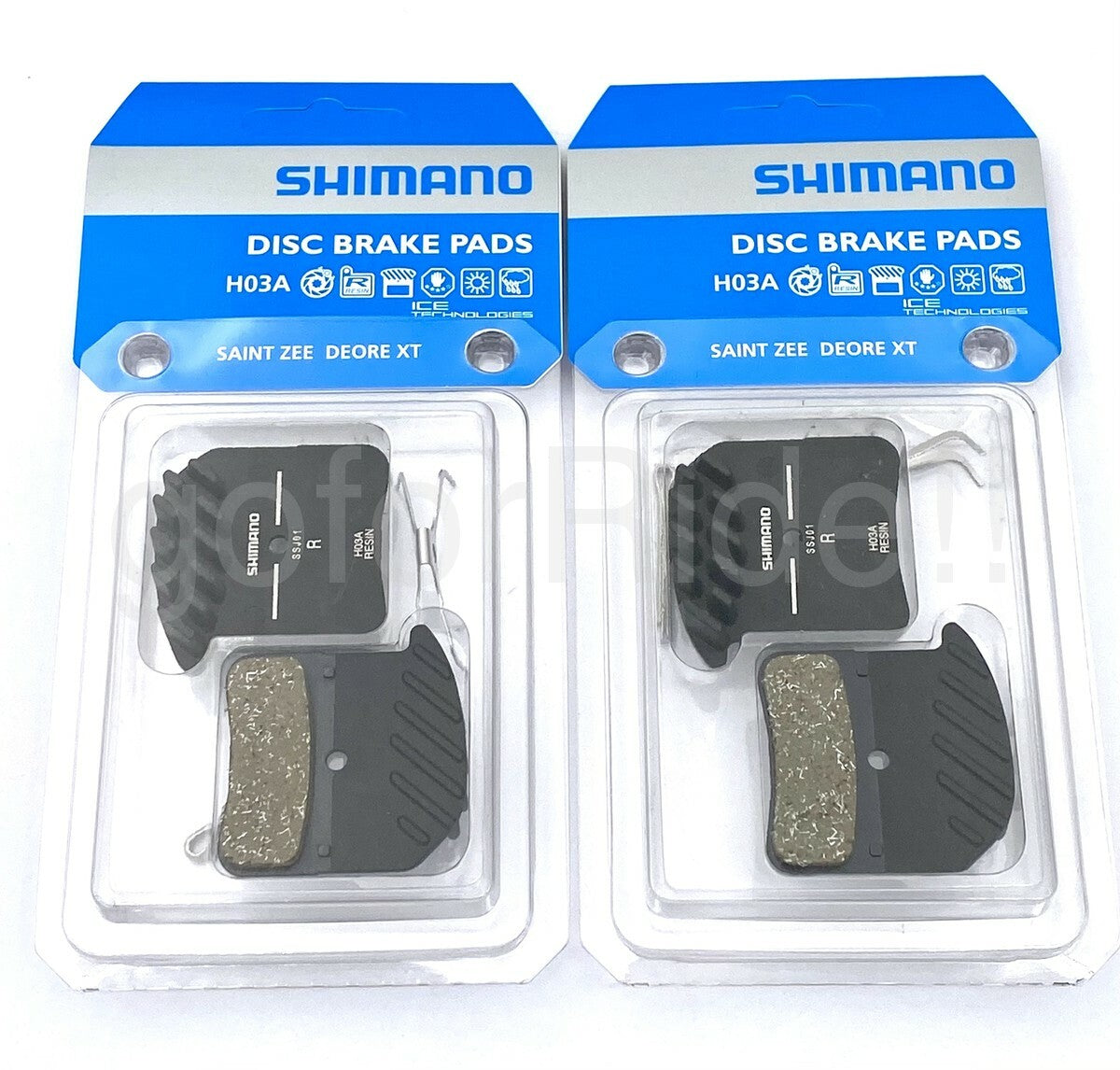 Shimano H03A Resin Disc Brake Pads with Ice-Tech Fin for Mountain Bikes