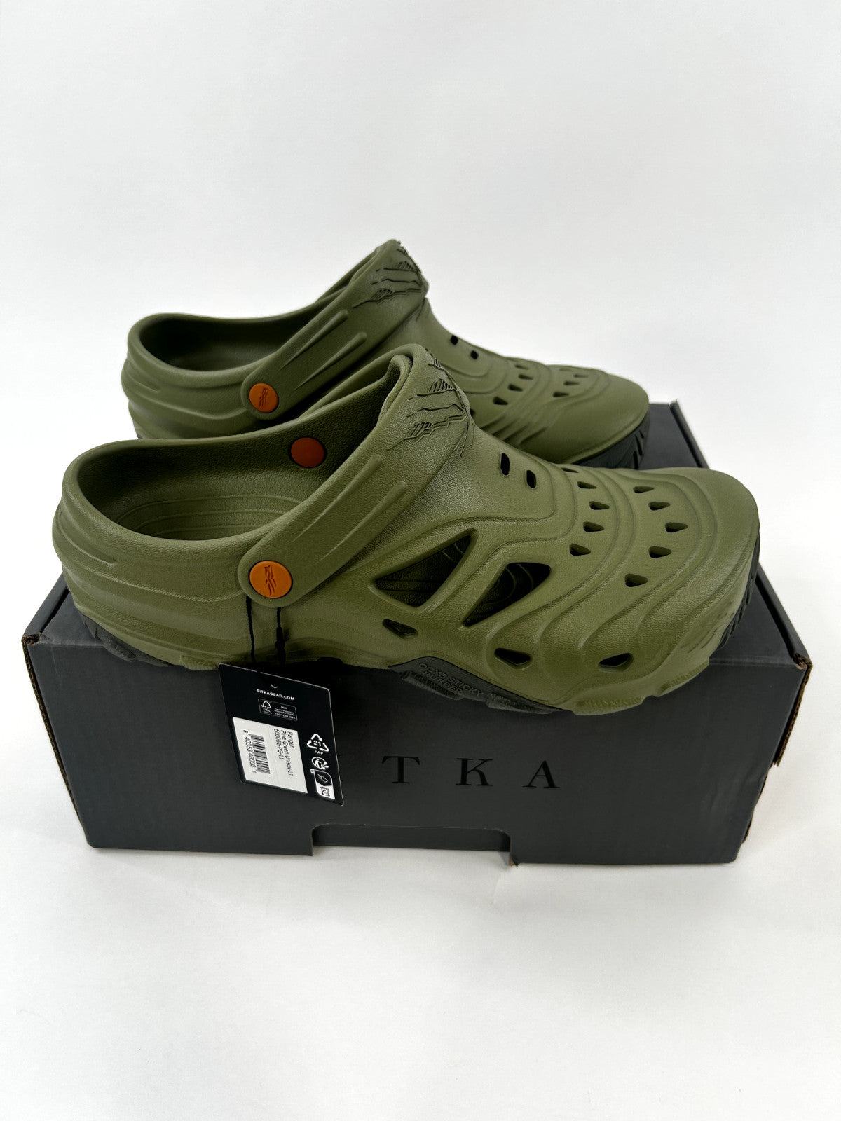 Hunting Shoes Clogs Men’s Pine Green Slip-On Rubber Footwear
