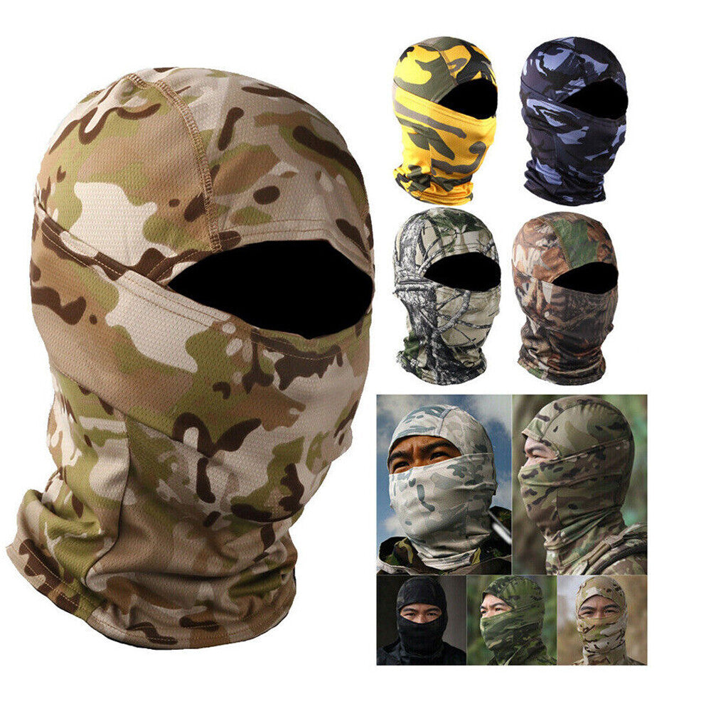 Full Face Tactical Mask UV Protection Military Balaclava for Outdoor Sports