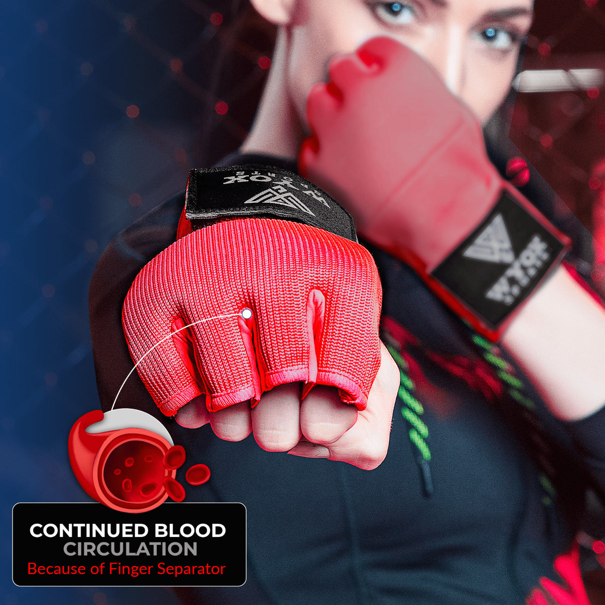 Kids Boxing Gloves & Gel Hand Wraps Set for Martial Arts Training