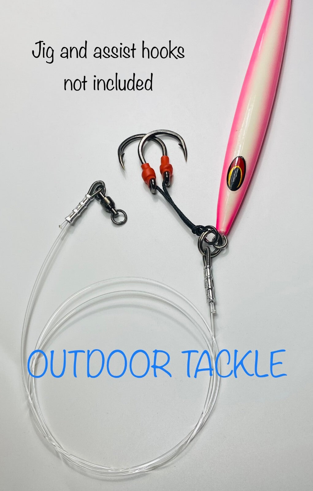 Saltwater Jig Leader Line 3Ft Abrasion Resistant Quick Change Fish Tackle