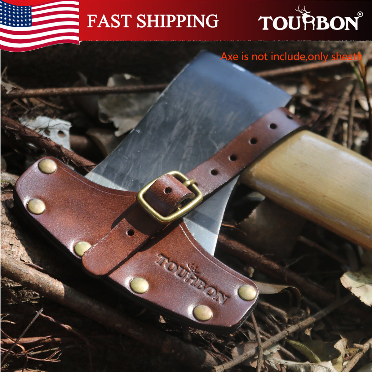 Leather Axe Sheath for Hatchet & Single Bit Axe Protection Cover