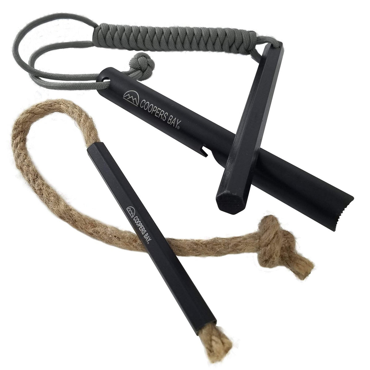 Ferro Rod Fire Starter Kit with Tinder Wick & Paracord Lanyard