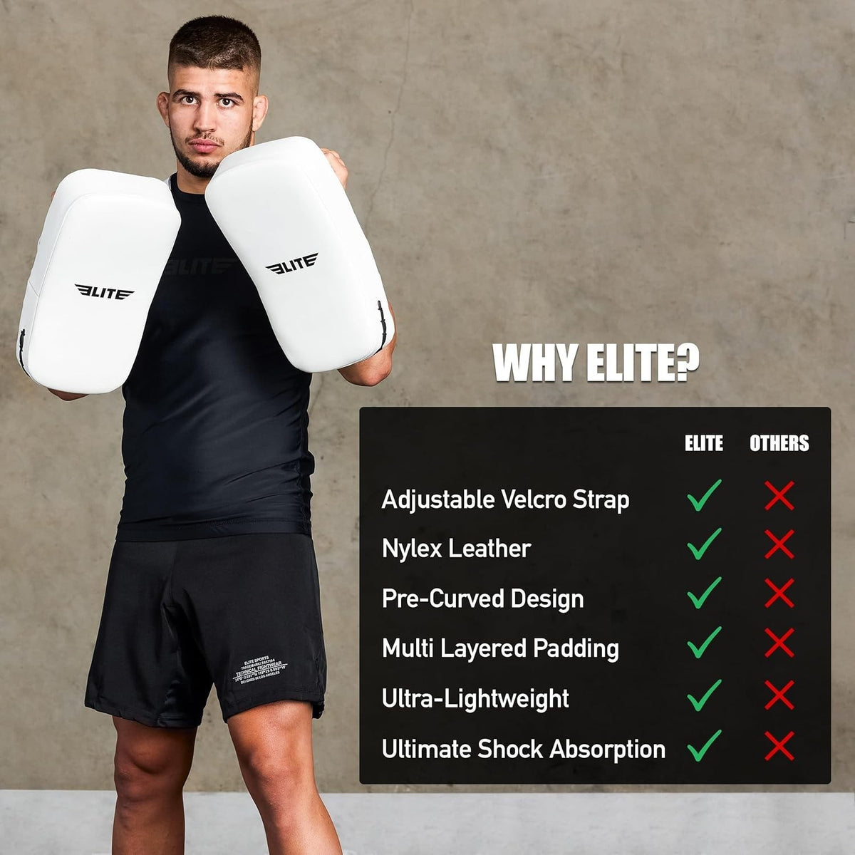Martial Arts Kickboxing Pad - Durable Shock Absorption Shield for Training