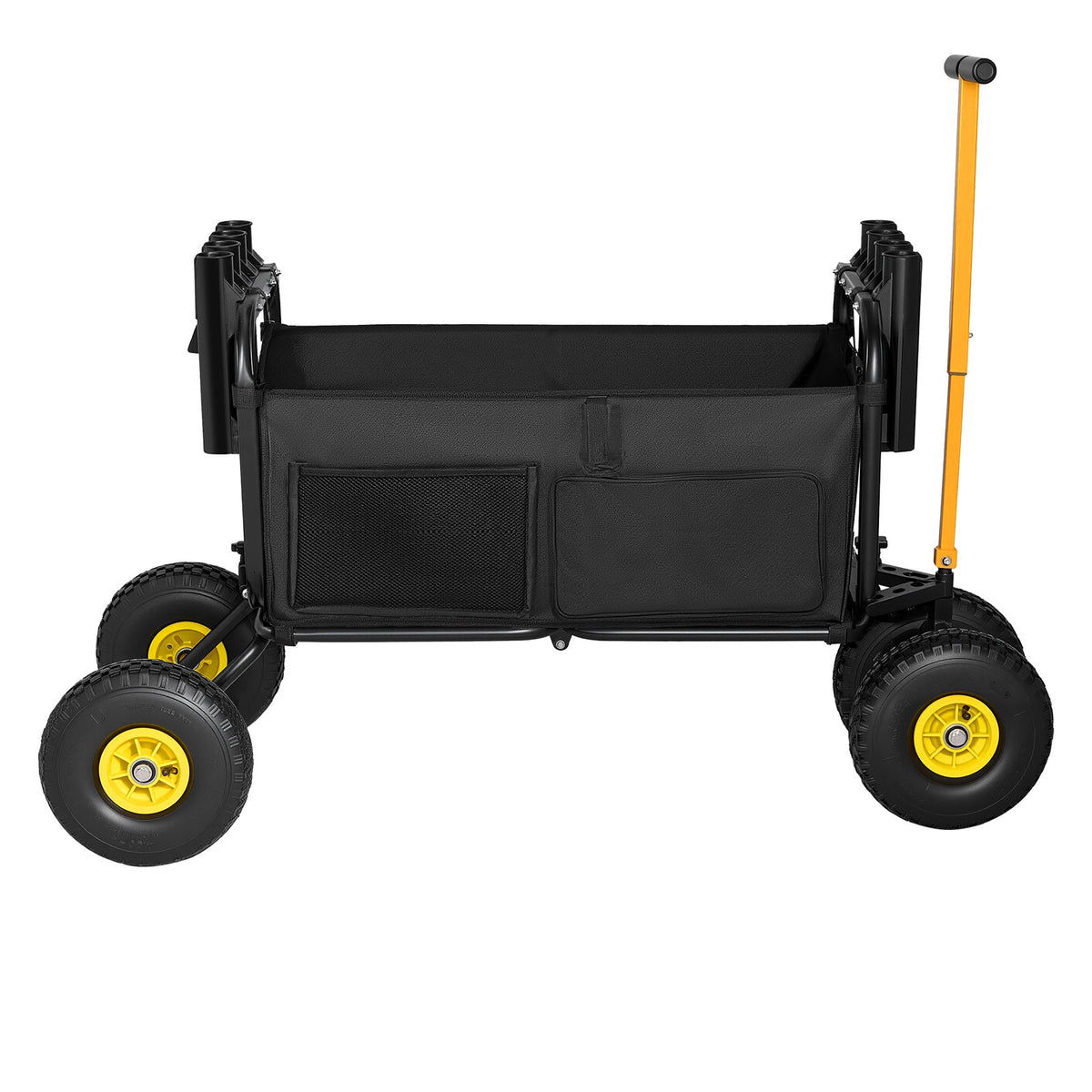 Foldable Fishing Cart 300 lbs with All-Terrain Rubber Wheels and Carbon Steel Frame