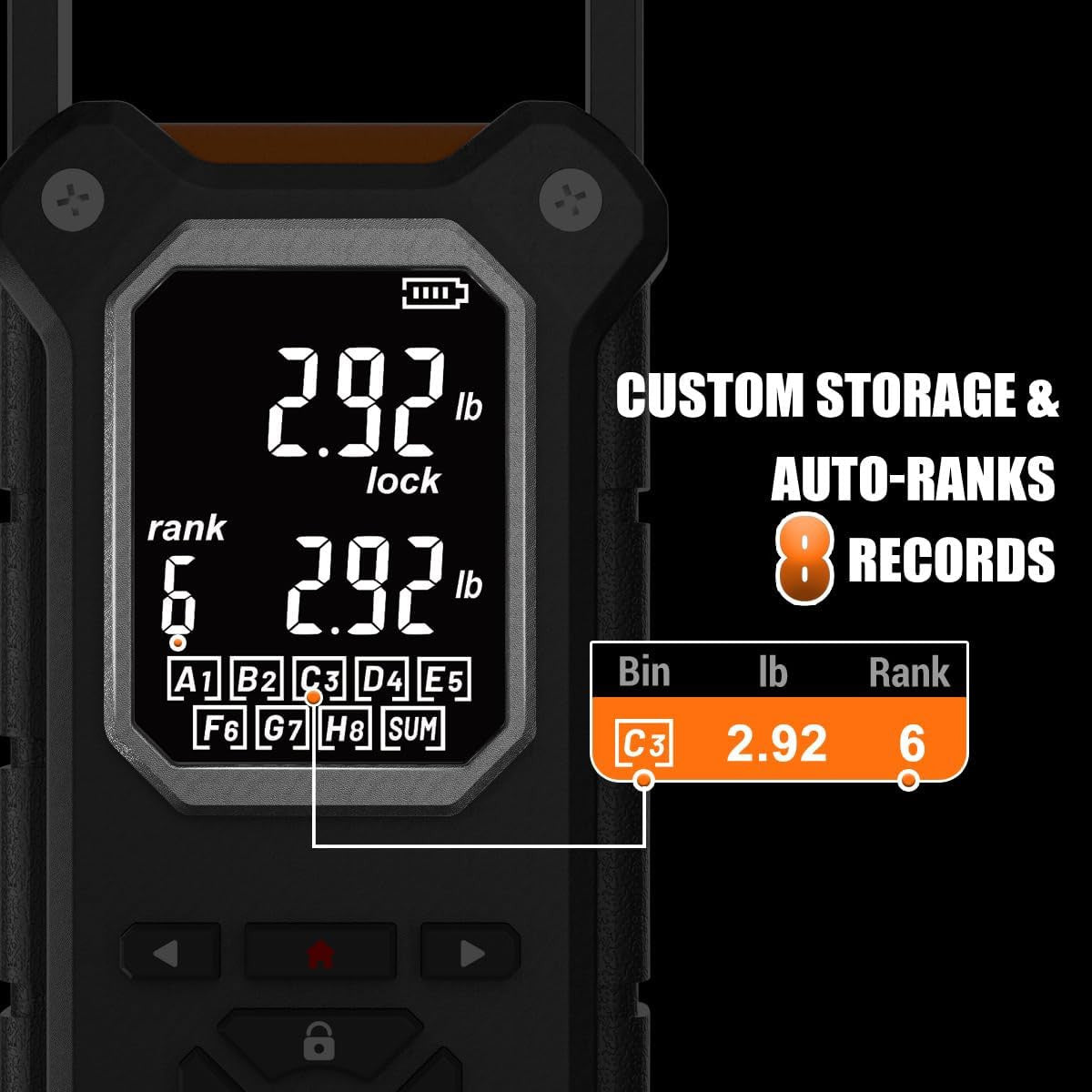 Digital Fish Scale with Lip Gripper 50 lb LCD Tournament Weighing Tool
