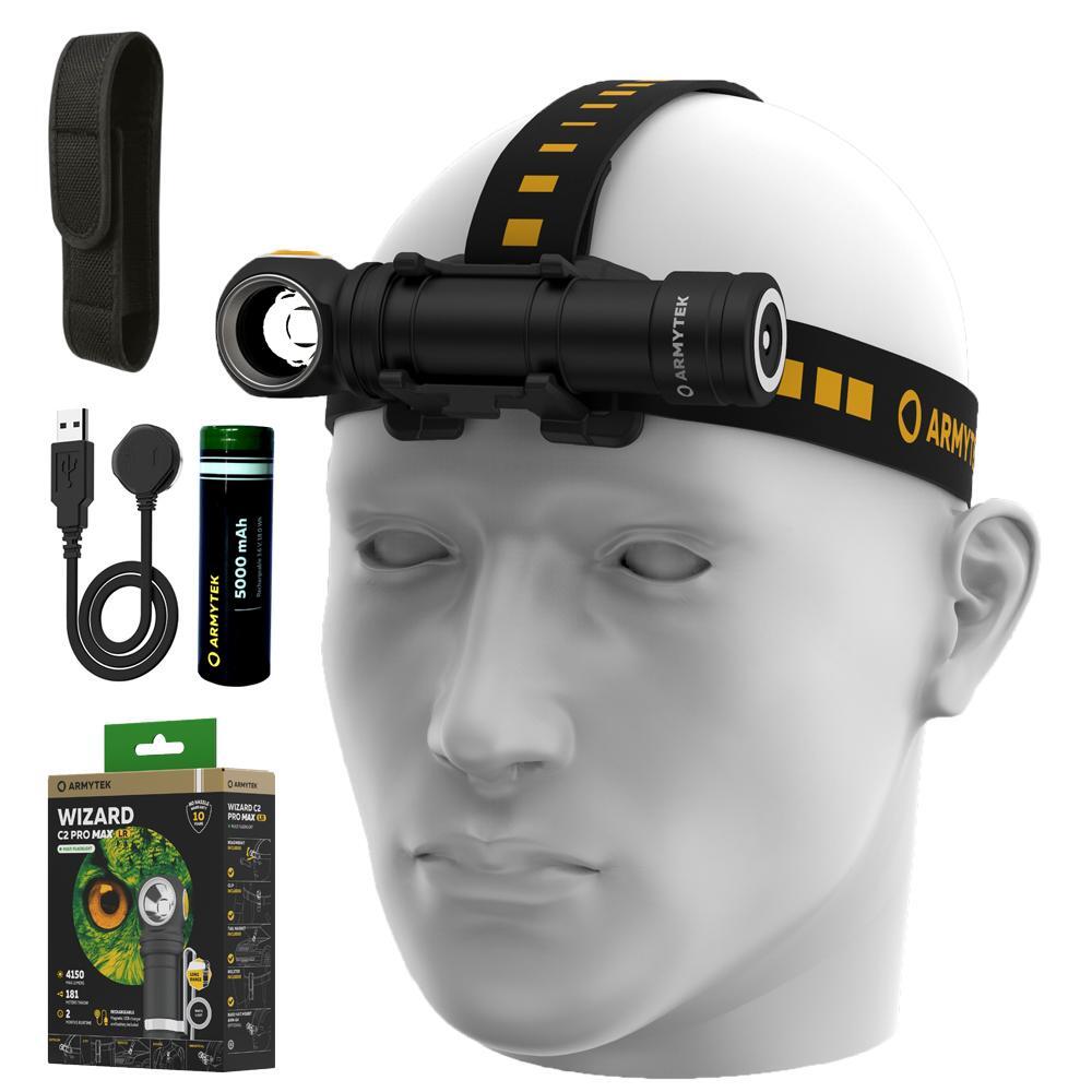 High-Power Headlamp 4150 Lumens Long-Range LED Headlight with Multiple Mounts