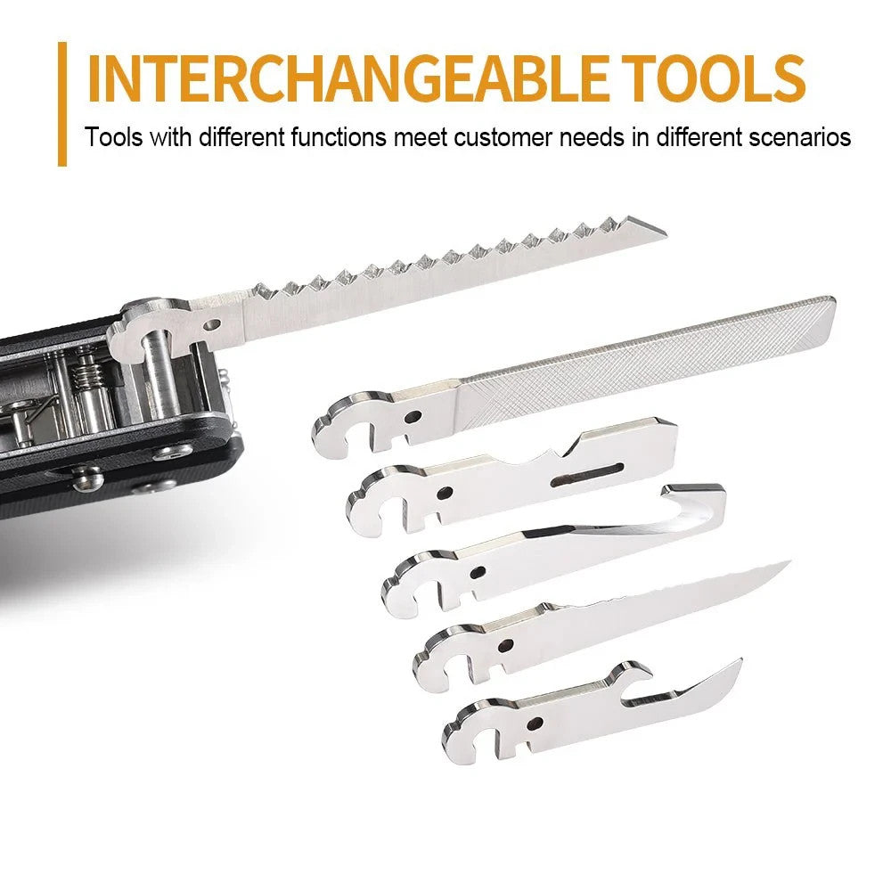 Flex Titan Multitool with 16 Essential Tools and Black G10 Handles