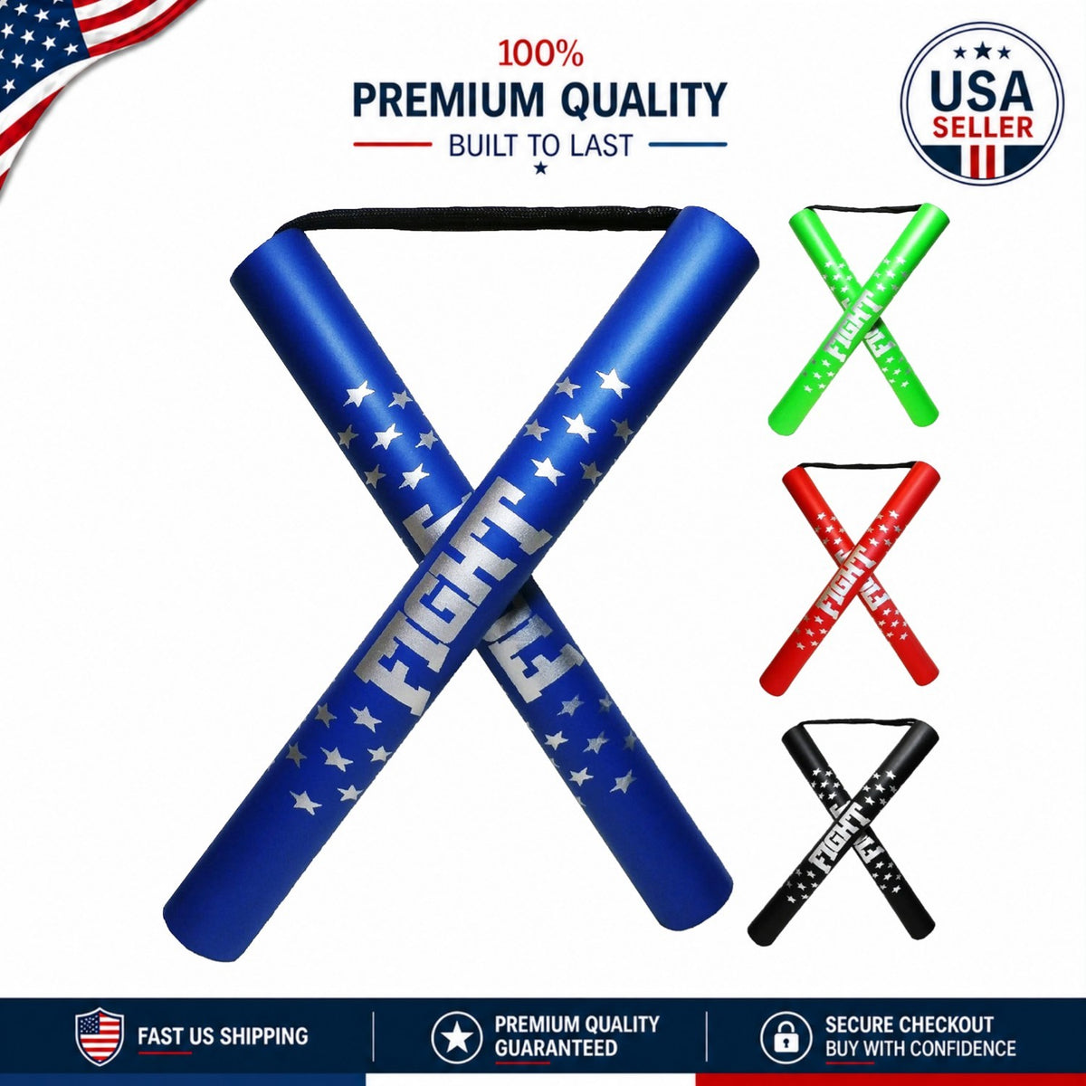 Kids Foam Training Stick with Cord - Safe 12.2in Practice Toy